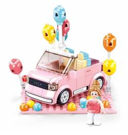 Sluban Mini Handcraft MiniQ Růžový kabriolet 245 dílků + 1 figurka (stavebnice)