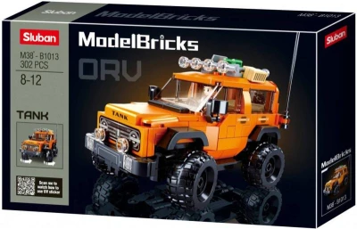 Sluban Model Bricks Auto americký vůz SUV 302 dílků + 1 figurka (stavebnice)