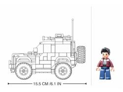 Sluban Model Bricks Auto americký vůz SUV 302 dílků + 1 figurka (stavebnice)