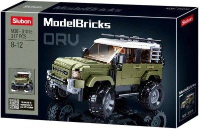 Sluban Model Bricks Auto anglický vůz SUV 317 dílků + 1 figurka (stavebnice)
