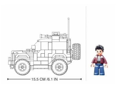 Sluban Model Bricks Auto anglický vůz SUV 317 dílků + 1 figurka (stavebnice)