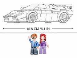 Sluban Model Bricks Auto italský černý sporťák 254 dílků + 2 figurky (stavebnice)