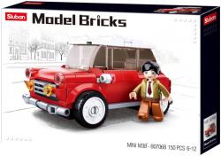 Sluban Model Bricks Auto Mini vůz červený 150 dílků + 1 figurka (stavebnice)