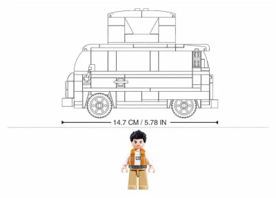 Sluban Model Bricks Auto obytný vůz TS-2 265 dílků + figurka (stavebnice)