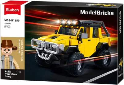 Sluban Model Bricks Auto off-road Wrangler 324 dílků + figurka (stavebnice)