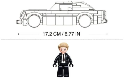 SLUBAN Model Bricks Auto tajného agenta 325 dílků + 1 figurka 2v1 (stavebnice)