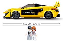 Sluban Model Bricks Auto žlutý anglický sporťák 283 dílků + 2 figurky (stavebnice)