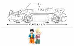 Sluban Model Bricks Auto žlutý německý sporťák 290 dílků + 2 figurky (stavebnice)