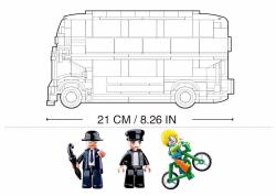 SLUBAN Model Bricks Autobus Double Decker 382 dílků + 3 figurky (stavebnice)