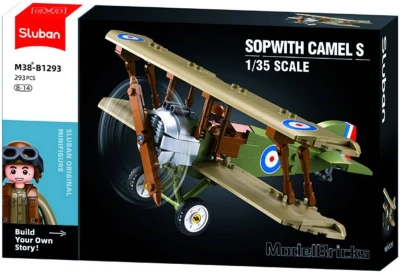 Sluban Model Bricks Letadlo Sopwith Camel S 293 dílků + figurka (stavebnice)