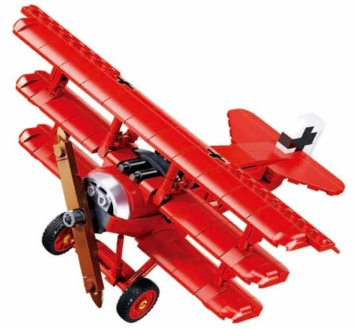 Sluban Model Bricks Trojplošník Fokker DR-1S 281 dílků + figurka (stavebnice)