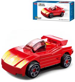 Sluban Power Bricks Auto červený sporťák zpětný chod 46 dílků (stavebnice)