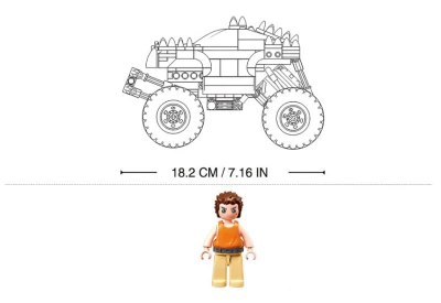 Sluban Power Bricks Auto off-road ohnivák zpětný chod 262 dílků (stavebnice)