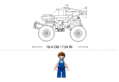 Sluban Power Bricks Auto off-road žralok zpětný chod 273 dílků (stavebnice)