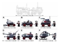 Sluban Space War Hlídkový vrtulník 107 dílků + 1 figurka 6v1 (stavebnice)