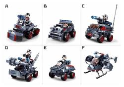 Sluban Space War Obrněné podpůrné vozidlo 90 dílků + 1 figurka 6v1 (stavebnice)