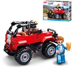 Sluban Town Auto červené SUV džíp 135 dílků + 1 figurka (stavebnice)