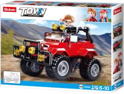 Sluban Town Auto červené SUV džíp 135 dílků + 1 figurka (stavebnice)