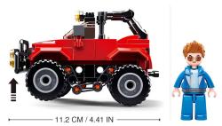 Sluban Town Auto červené SUV džíp 135 dílků + 1 figurka (stavebnice)
