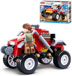 Sluban Town Auto červené závodní off-road 150 dílků + 1 figurka (stavebnice) Sluban Town Auto červené závodní off-road 150 dílků + 1 figurka (stavebnice)