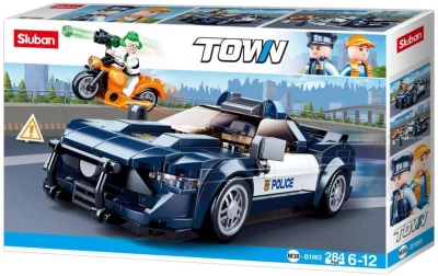 Sluban Town Auto policejní sportovní vůz 284 dílků + 2 figurky (stavebnice) Sluban Town Auto policejní sportovní vůz 284 dílků + 2 figurky (stavebnice)