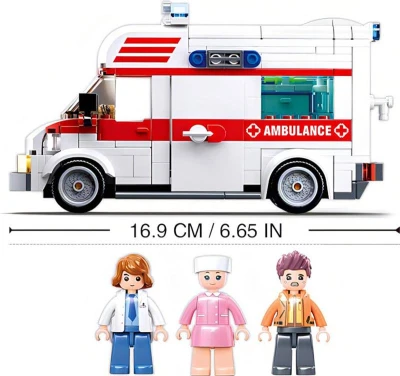 SLUBAN TOWN Auto sanitka 328 dielikov + 3 figúrky (stavebnica)