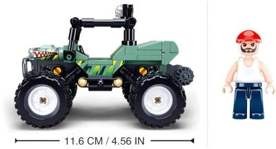 Sluban Town Auto zelené závodní off-road 155 dílků + 1 figurka (stavebnice)