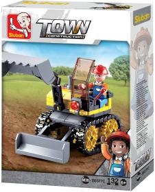Sluban Town Bagr pásový malý 132 dílků + 1 figurka (stavebnice)