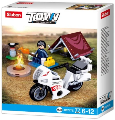 Sluban Town Motorkář v kempu 77 dílků + 1 figurka (stavebnice)
