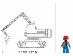 Sluban Town Pásový bagr rypadlo 152 dílků + figurka (stavebnice)