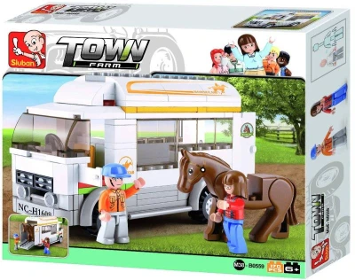 Sluban Town Vůz pro přepravu koní 170 dílků + 2 figurky (stavebnice)