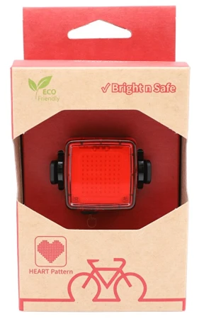 Smart blikačka zadní Square Heart 30 lm, dobíjecí