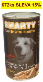 SMARTY Dog Drůbeží chunks, konzerva 1240 g (bal. 6 ks)