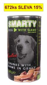 SMARTY Dog Zvěřina chunks, konzerva 1240 g (bal. 6 ks)