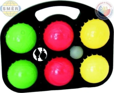 Směr HRA Petanque 6 koulí plast petangue koule sada Směr HRA Petanque 6 koulí plast petangue koule sada
