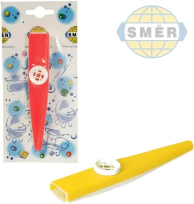 Směr KAZOO plastový foukací hudební nástroj 12cm 3 barvy