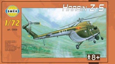 Směr Model helikoptéra Harbin Z-5 1:72 stavebnice vrtulníku 122 dílků