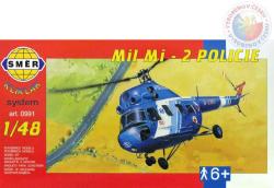 Směr SMĚR Model helikoptéra Vrtulník Mi 2 Policie 1:48 (stavebnice vrtulníku)