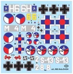 Směr SMĚR Model letadlo Avia B-354 1:72 stavebnice letadla 36 dílků