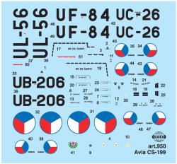 Směr SMĚR Model letadlo Avia CS-199 plastová stavebnice letadla 1:72