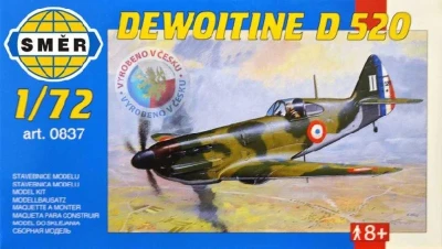 Směr Model letadlo Dewoitine D520 1:72 (stavebnice letadla) Směr Model letadlo Dewoitine D520 1:72 (stavebnice letadla)
