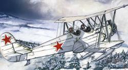 Směr SMĚR Model letadlo dvouplošník Polikarpov Po-2 Lyže 1:72 (stavebnice letadla)