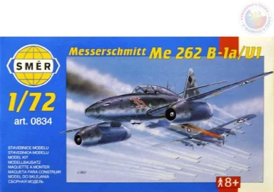 Směr Model letadlo Messerschmitt Me 262 1:72 (stavebnice letadla)