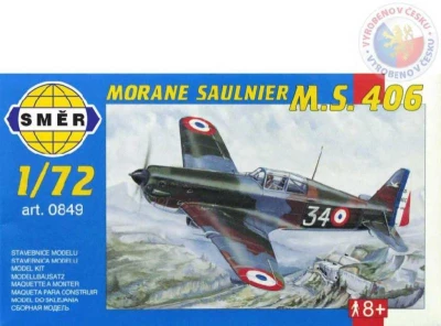 Směr Model letadlo Morane Saulnier MS 406 1:72 (stavebnice letadla)