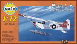 Směr SMĚR Model letadlo Piper L-4 s plováky 1:72 stavebnice letadla 50 dílků