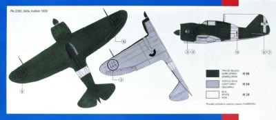 Směr Model letadlo Reggiane RE2000 Falco 1:48 (stavebnice letadla)