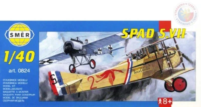 Směr Model letadlo Spad VII 1:40 (stavebnice letadla)