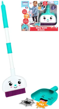 Smeták + lopatka baby uklízecí set Silly Sam s doplňky na baterie Zvuk Smeták + lopatka baby uklízecí set Silly Sam s doplňky na baterie Zvuk