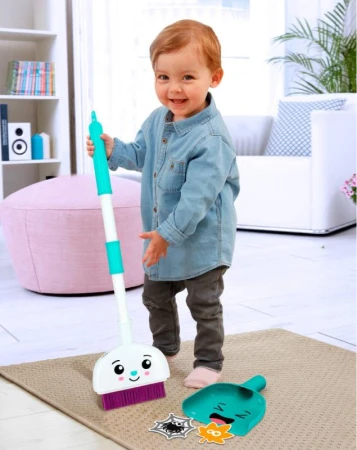 Smeták + lopatka baby uklízecí set Silly Sam s doplňky na baterie Zvuk
