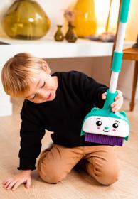 Smeták + lopatka baby upratovací set Silly Sam s doplnkami na batérie Zvuk